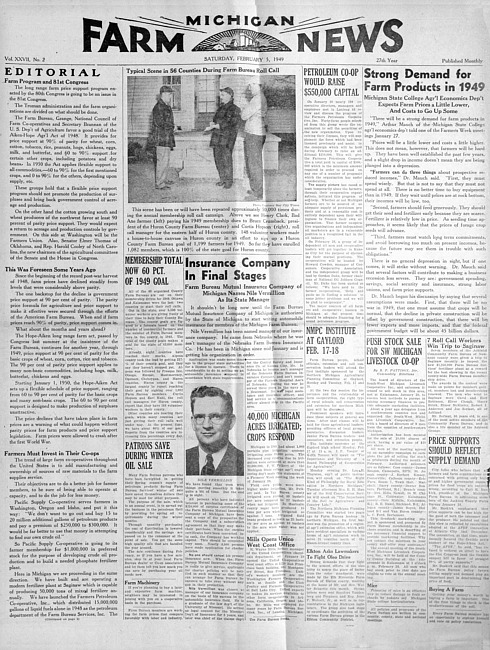 Michigan farm news. (1949 February)