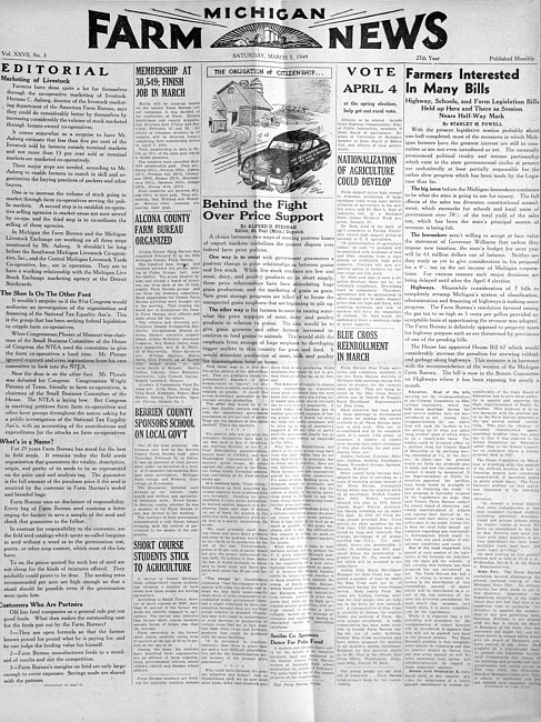 Michigan farm news. (1949 March)