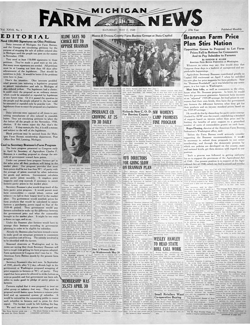 Michigan farm news. (1949 May)