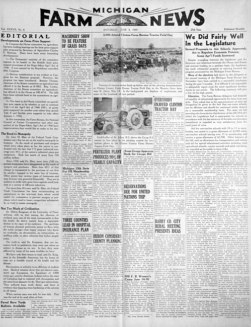 Michigan farm news. (1949 June)