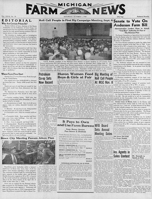 Michigan farm news. (1949 October)