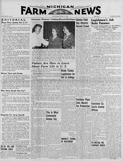 Michigan farm news. (1950 June)