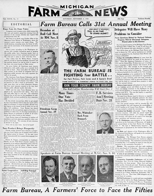 Michigan farm news. (1950 November)