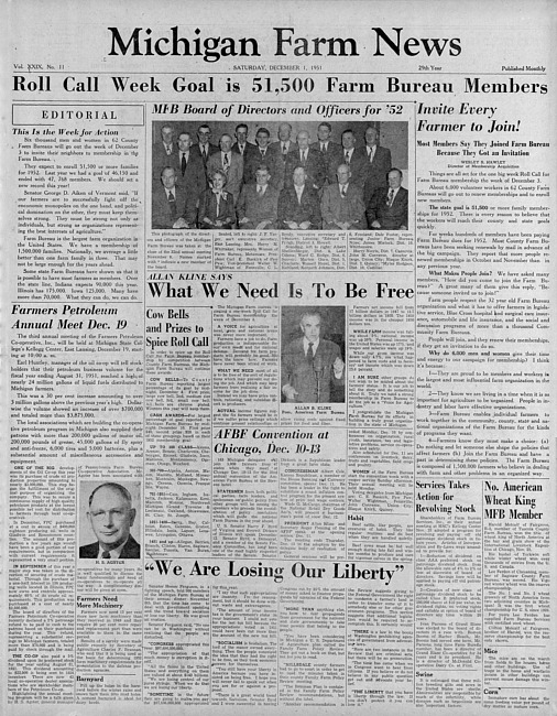 Michigan farm news. (1951 December)