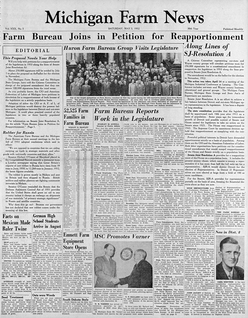 Michigan farm news. (1952 May)