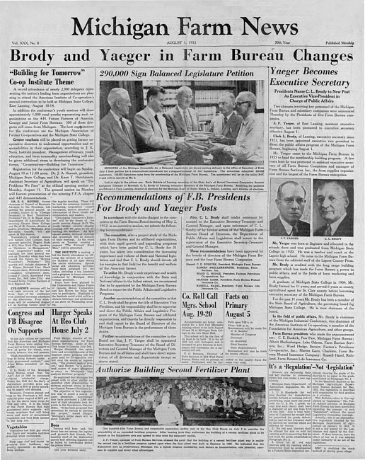 Michigan farm news. (1952 August)