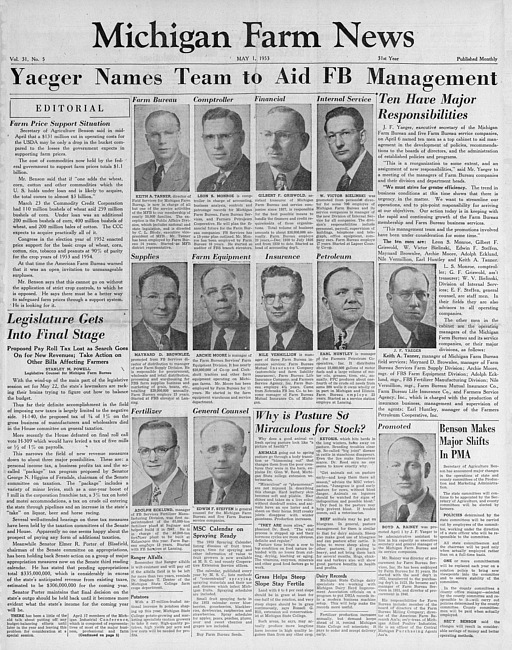 Michigan farm news. (1953 May)