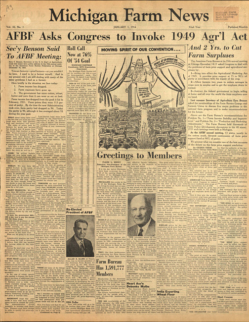 Michigan farm news. (1954 January 1)