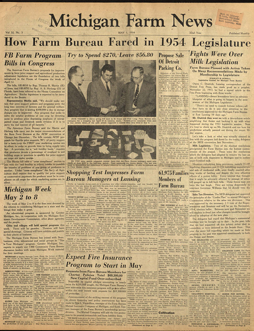 Michigan farm news. (1954 May 1)