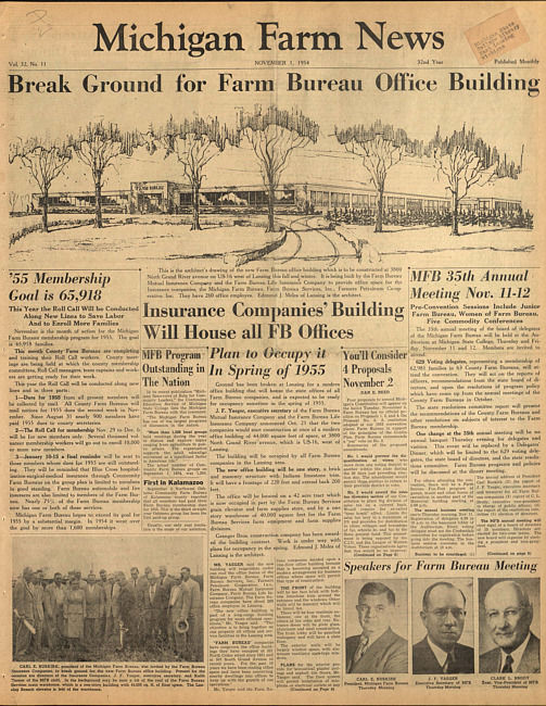 Michigan farm news. (1954 November 1)