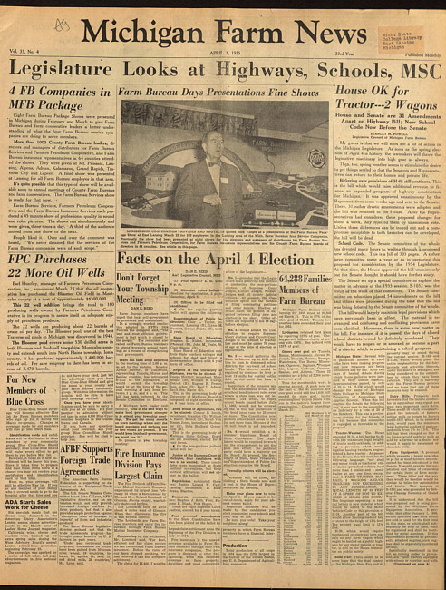 Michigan farm news. (1955 April 1)