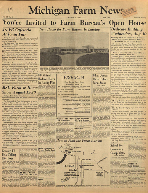 Michigan farm news. (1955 August 1)