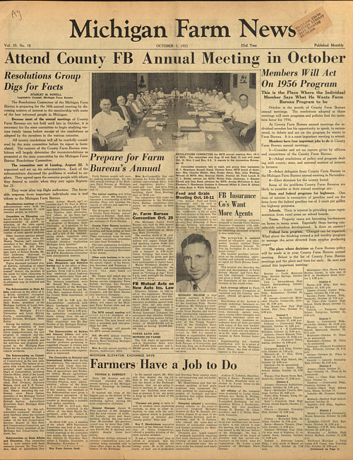 Michigan farm news. (1955 October 1)