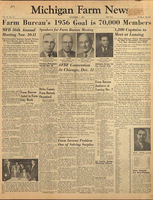 Michigan farm news. (1955 November 1)