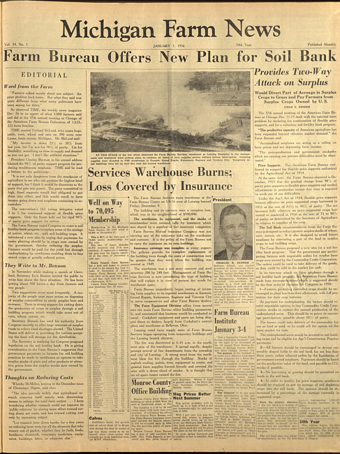 Michigan farm news. (1956 January 1)