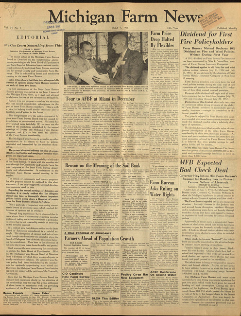 Michigan farm news. (1956 July 1)