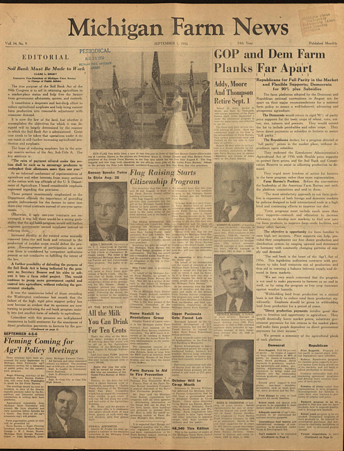 Michigan farm news. (1956 September 1)