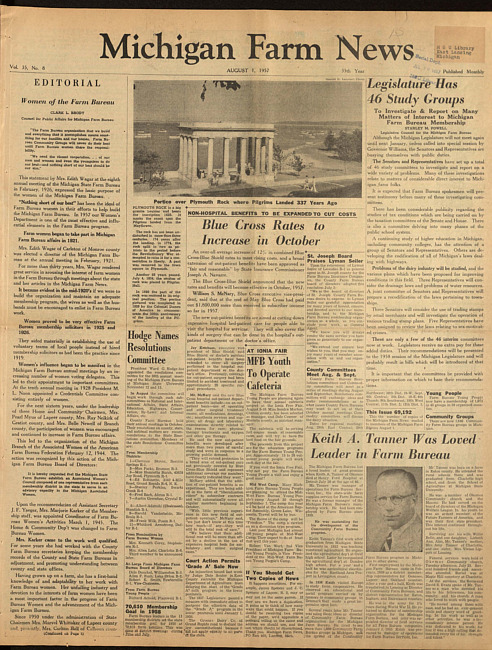 Michigan farm news. (1957 August 1)
