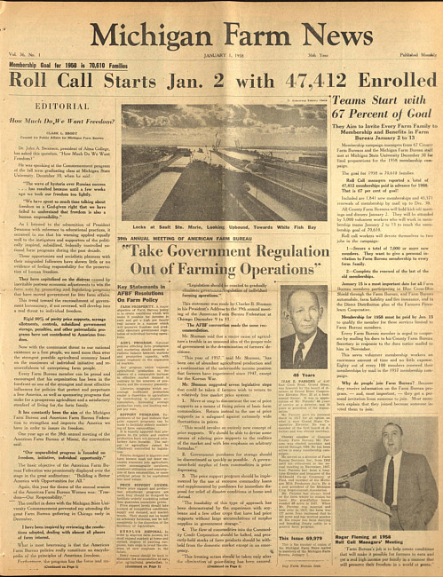 Michigan farm news. (1958 January 1)
