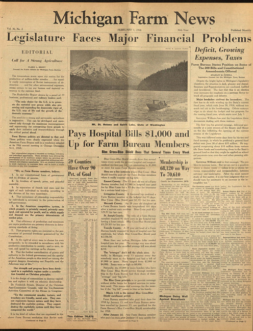 Michigan farm news. (1958 February 1)
