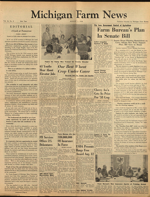 Michigan farm news. (1958 August 1)
