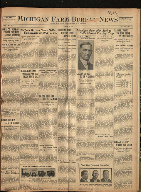 Michigan Farm Bureau news. (1923 August 24)