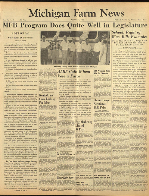Michigan farm news. (1959 August 1)