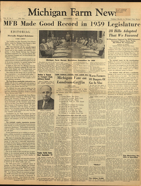 Michigan farm news. (1959 September 1)