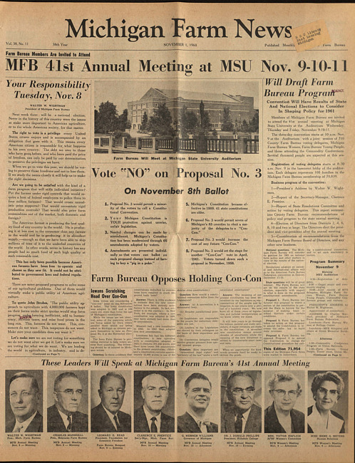 Michigan farm news. (1960 November 1)