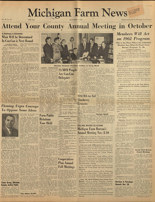Michigan farm news. (1961 October 1)