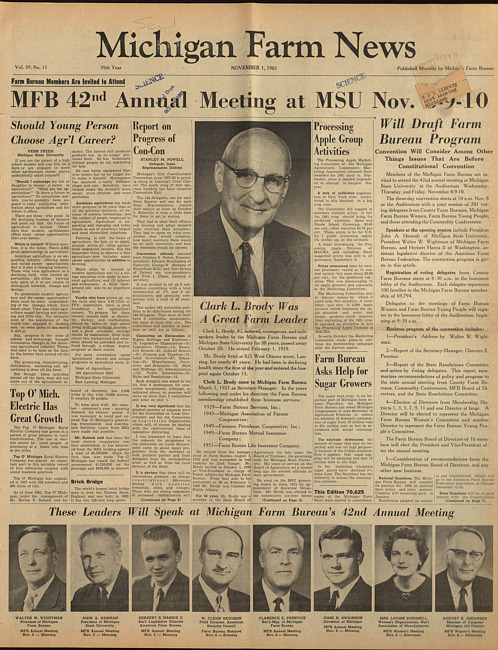 Michigan farm news. (1961 November 1)