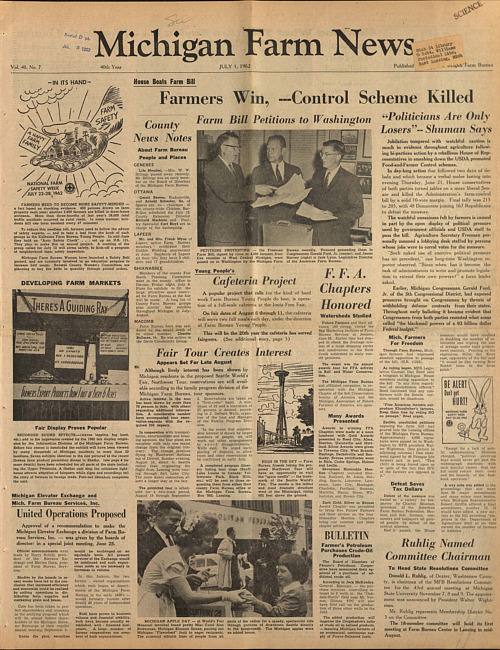 Michigan farm news. (1962 July 1)