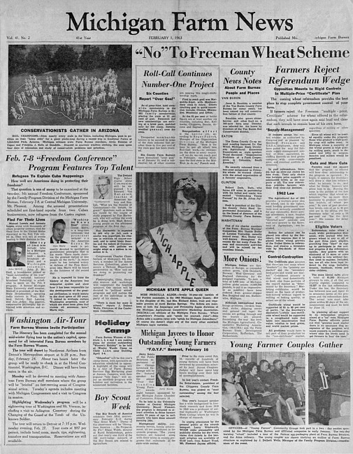 Michigan farm news. (1963 February)