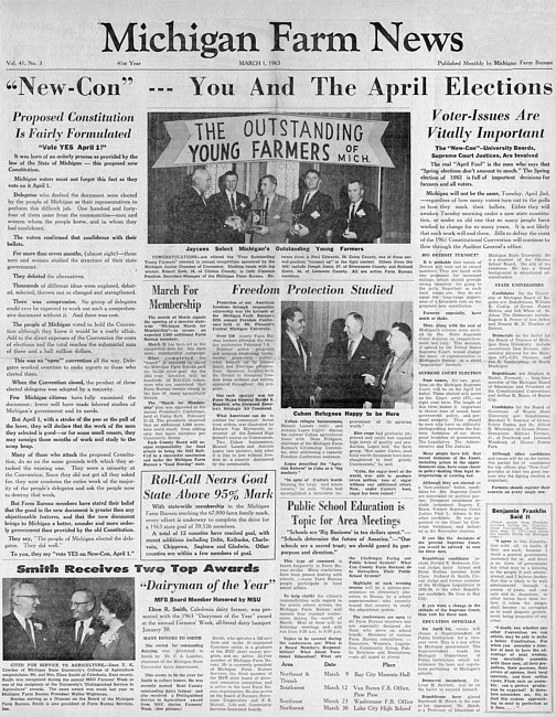 Michigan farm news. (1963 March)