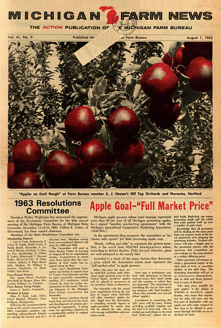 Michigan farm news. (1963 August)
