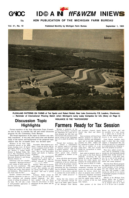 Michigan farm news. (1963 September)