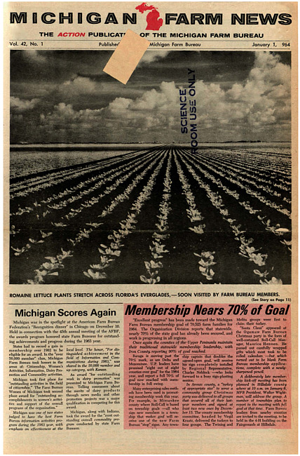 Michigan farm news. (1964 January)