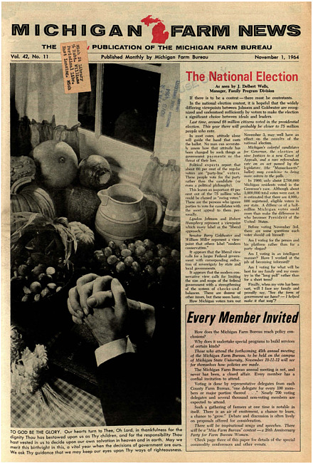 Michigan farm news. (1964 November)