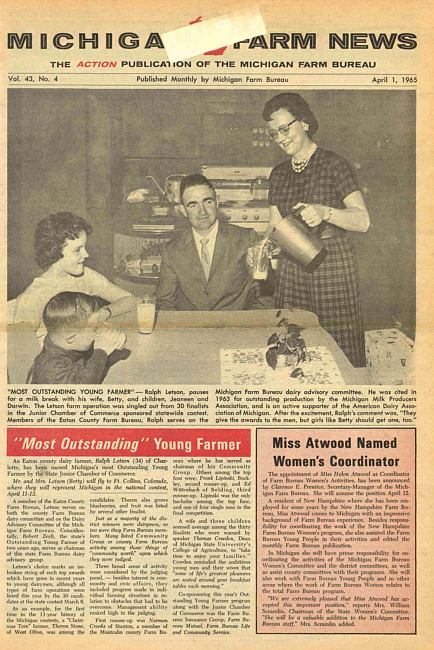 Michigan farm news. (1965 April)