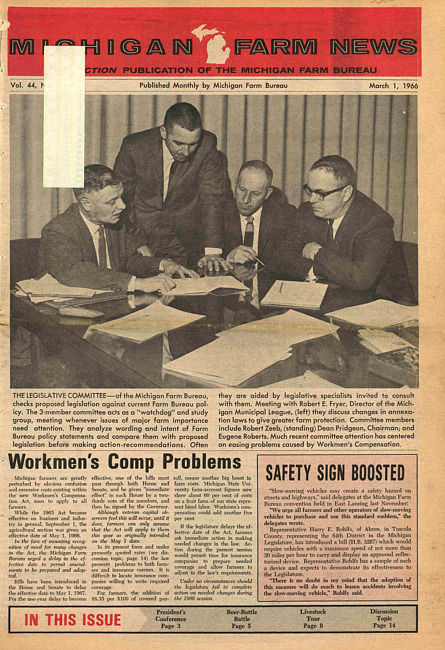Michigan farm news. (1966 March)