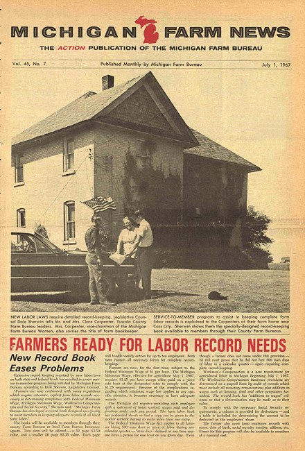 Michigan farm news. (1967 July)