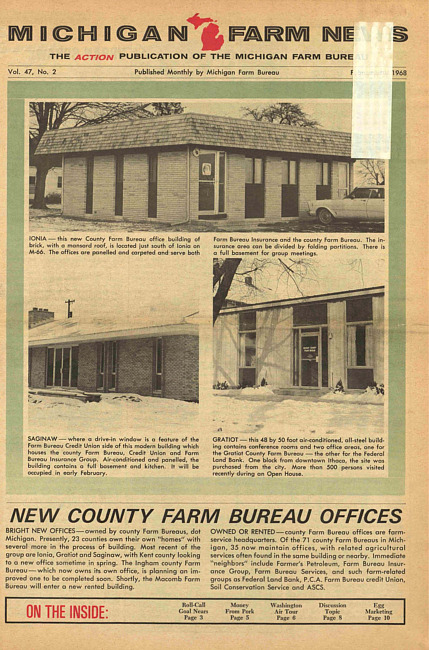 Michigan farm news. (1968 February)