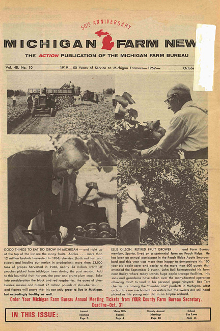 Michigan farm news. (1969 October)