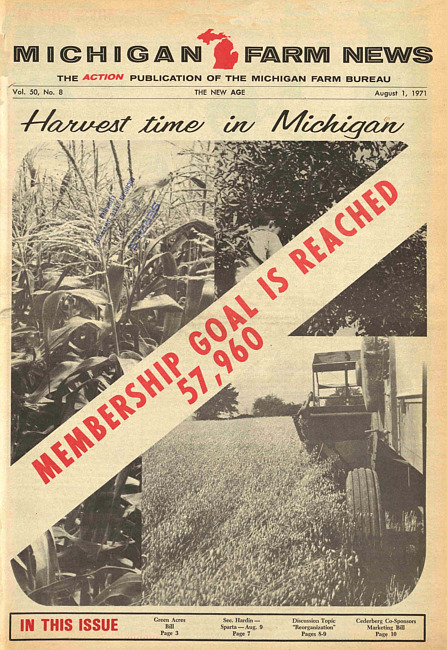 Michigan farm news. (1971 August)