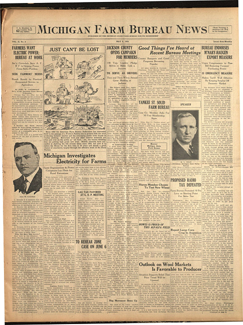 Michigan Farm Bureau news. (1924 May 9)