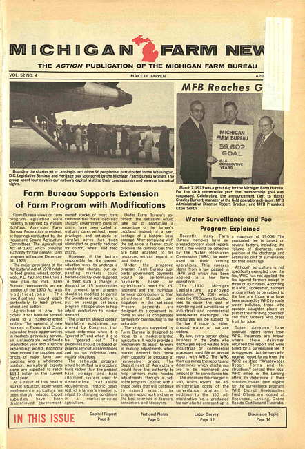 Michigan farm news. (1973 April)