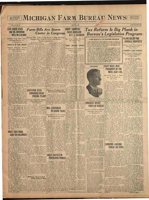 Michigan Farm Bureau news. (1924 May 23)