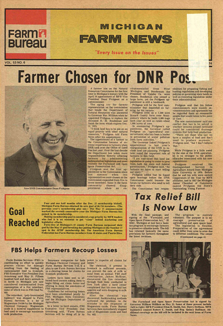 Michigan farm news. (1974 June)