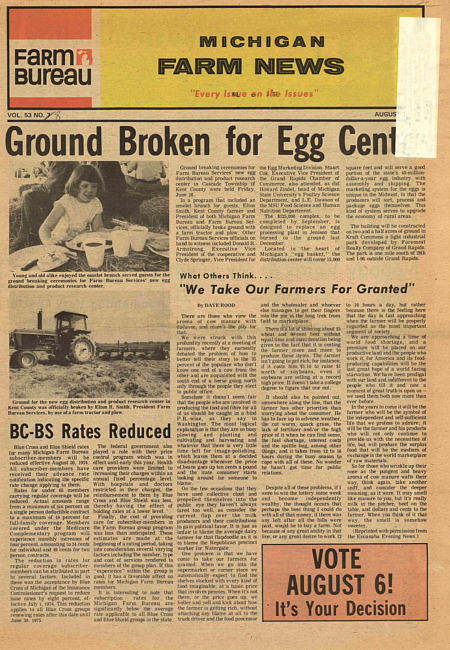 Michigan farm news. (1974 August)