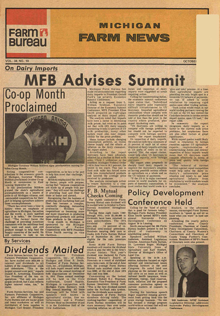 Michigan farm news. (1974 October)